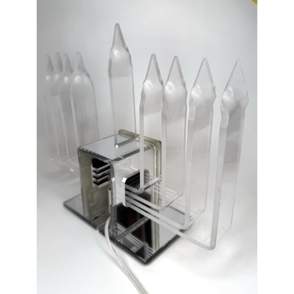 Vintage Lucite Electric Mid Century Modern MCM Menorah Hanukkah Candle Light - Picture 8 of 11